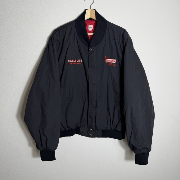 Simpson Other - Vintage Simpson Mens Racing Team Driving Jacket Size XL Brown Quilt Lined 80s